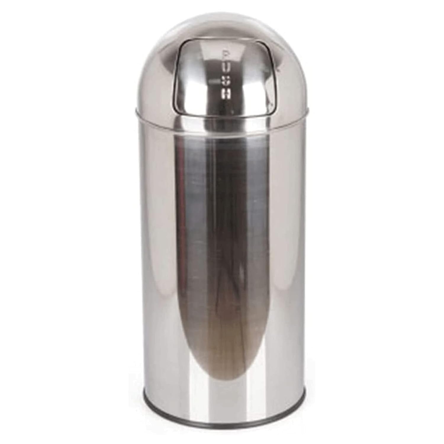 Bote de basura cilíndrico con tapa oscilante y barril interior de gran capacidad, de acero inoxidable, cubo de basura al aire libre para uso