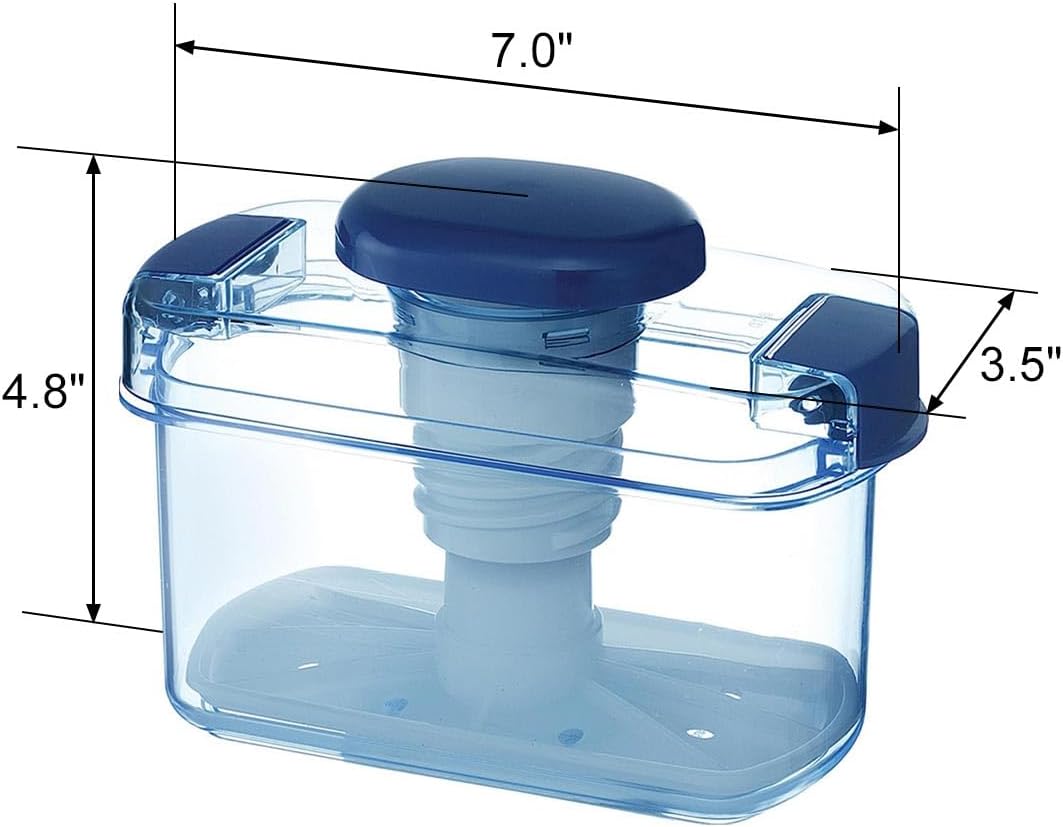Tsukemono – Contenedor rectangular para hacer pepinillos instantáneos, fabricado en Japón, sin BPA (azul, 0.8 litros)