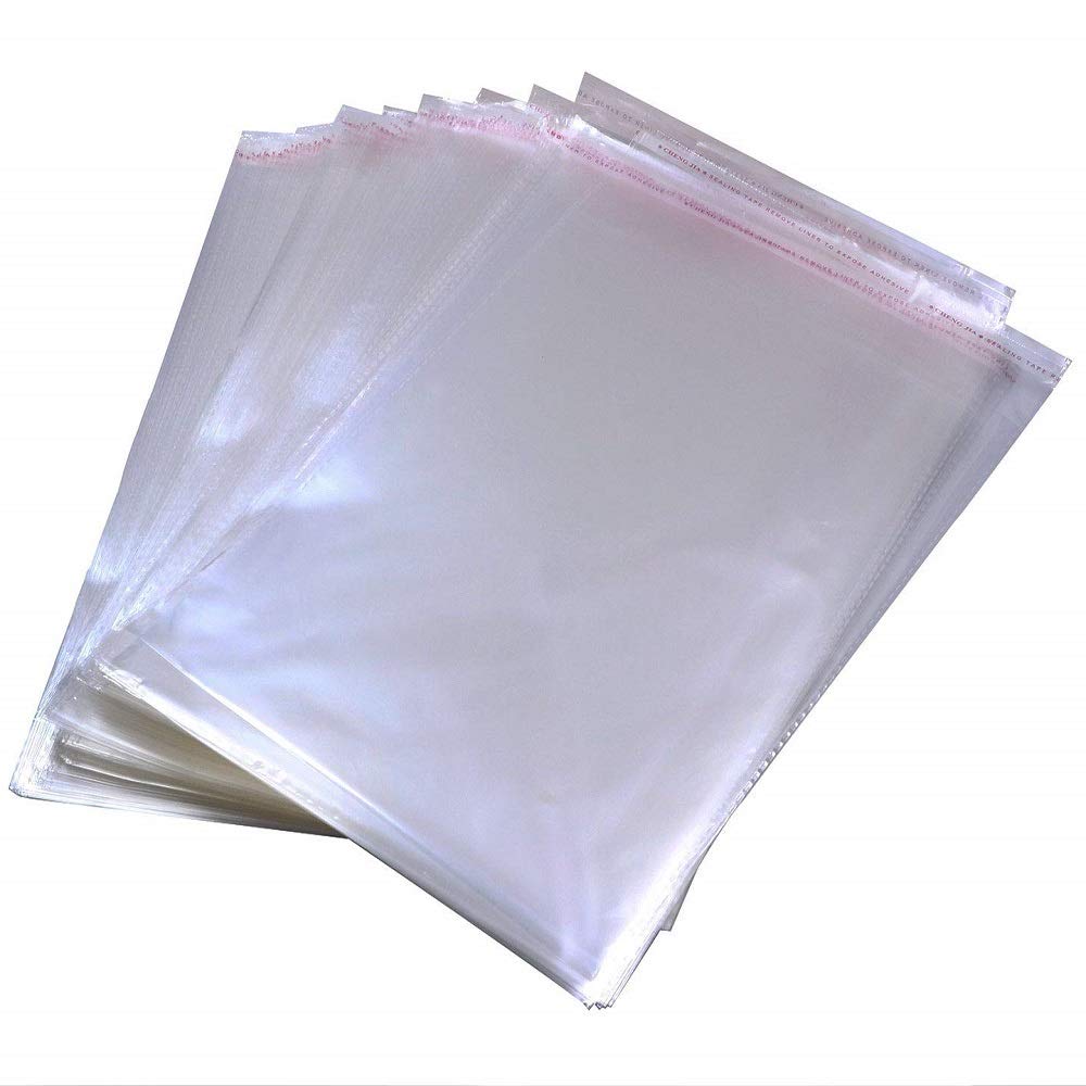 Bolsas de celofán transparentes con cierre autoadhesivo, bolsas de plástico para embalaje de ropa, camisetas, folletos, impresiones, manualidades,