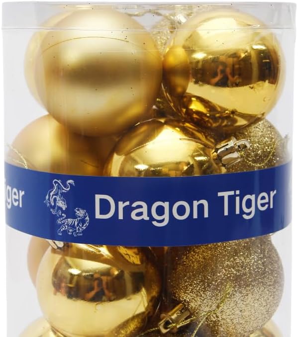 24 bolas decorativas de Navidad para árbol de Navidad, bolas colgantes inastillables para cumpleaños, San Valentín, boda, fiesta (2.36 pulgadas –