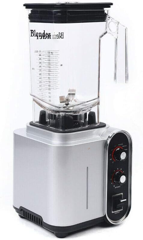 Licuadora insonorizada, 110 V, 2200 W, 1.5 L, licuadora comercial de jugo de frutas con carcasa de sonido silencioso para puré, trituración de