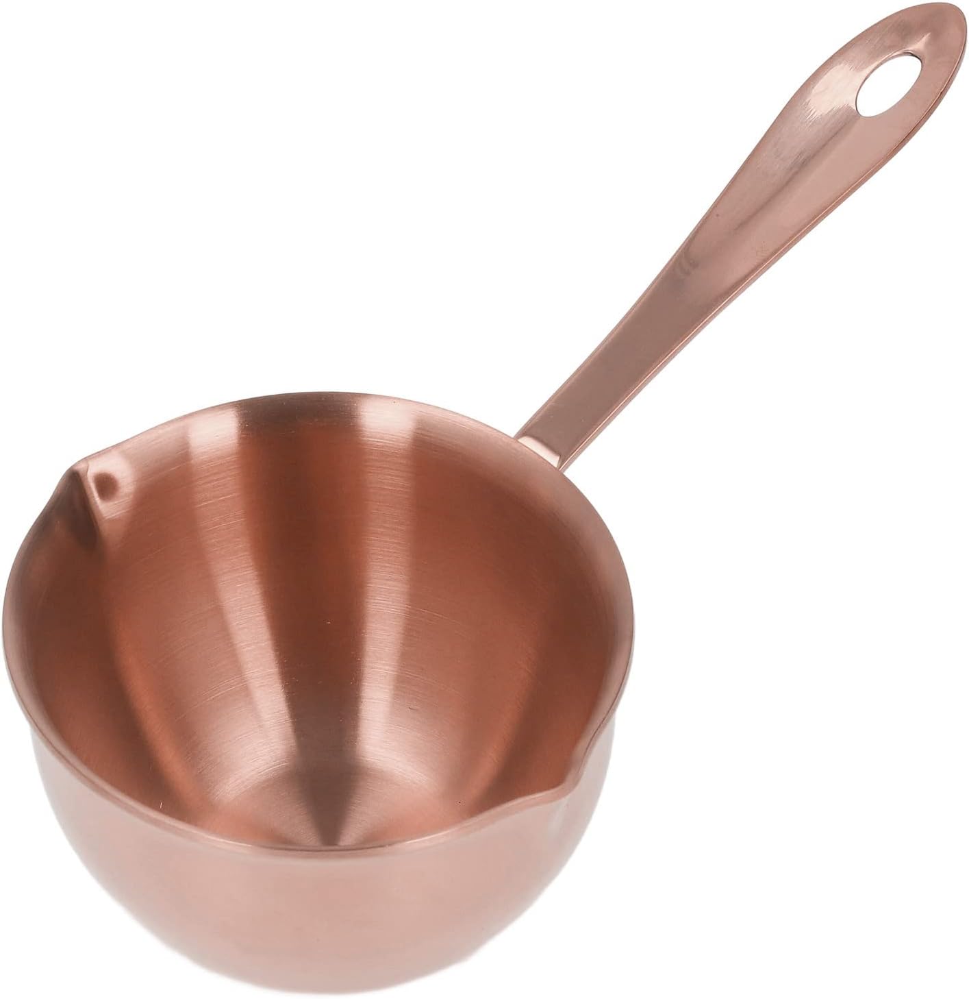 Cacerola de leche esmaltada de acero inoxidable olla de leche de acero inoxidable cacerola de mantequilla de acero calentador de leche con boquilla