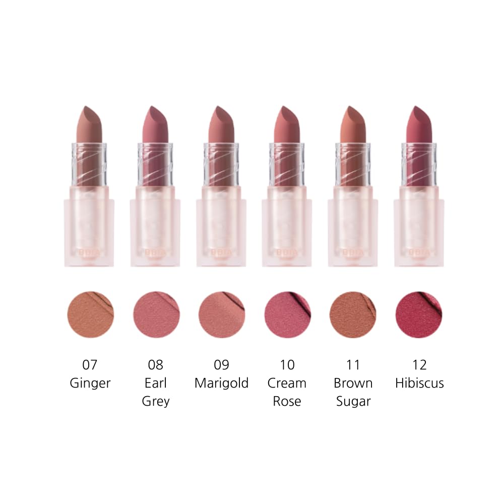 BBIA Last Powder Lipstick Series2 – Lápiz labial mate en polvo, cobertura completa, acabado mate que no se seca, textura de terciopelo sin peso,