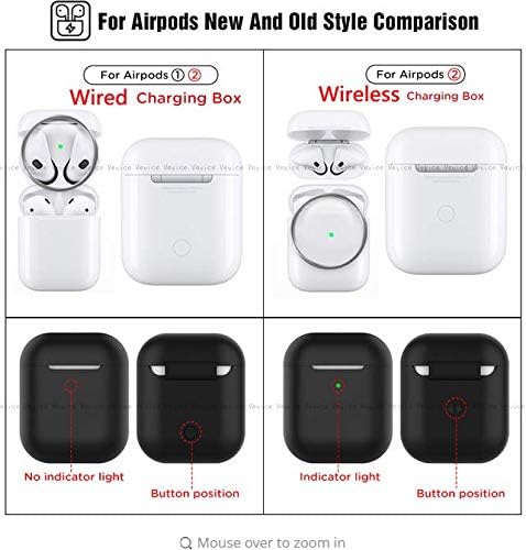 Funda protectora para Airpods 2, funda protectora de silicona suave para Airpods, funda protectora de silicona para auriculares, a prueba de golpes,