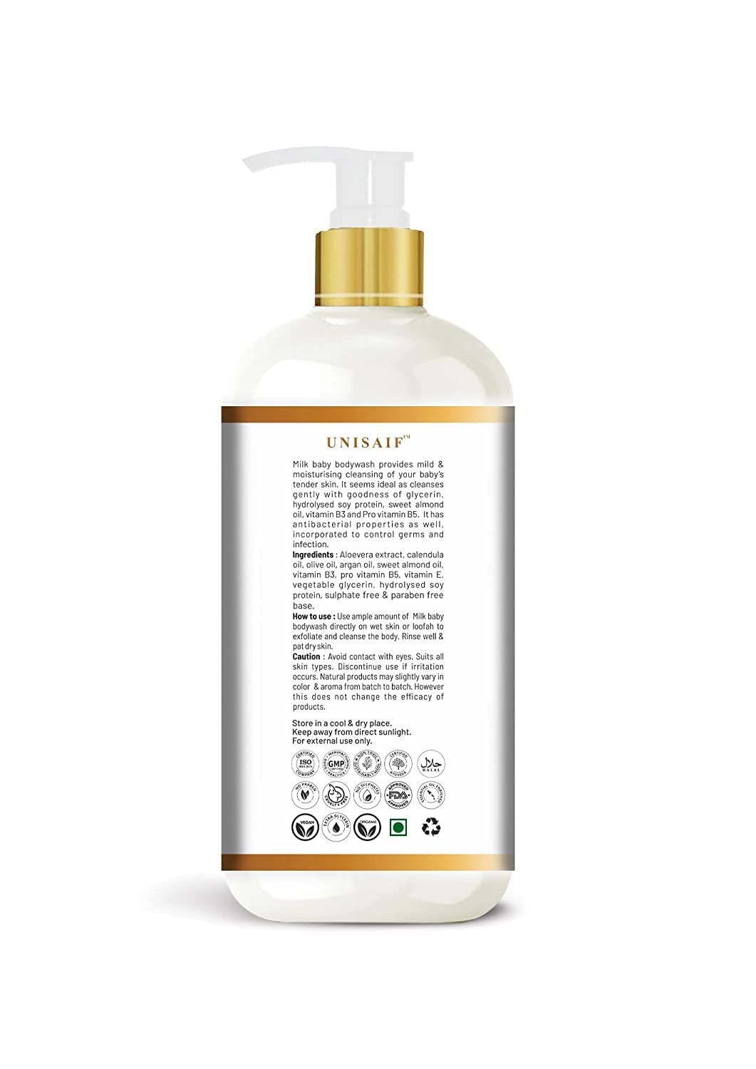 Unisaif Gel hidratante Milk Body Wash – Gel corporal natural  Gel corporal exfoliante para una piel suave y limpia  Ph equilibrado, agradable a la