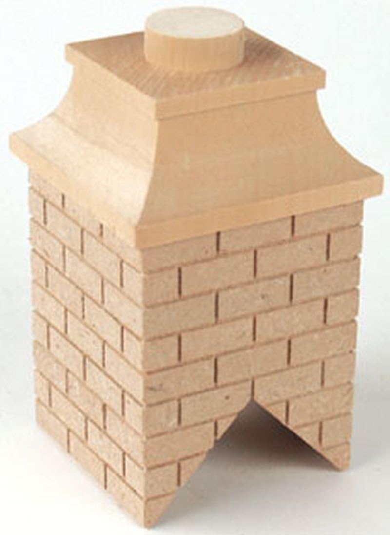 Houseworks, Ltd. Casa de muñecas Chimenea de ladrillo de madera en miniatura