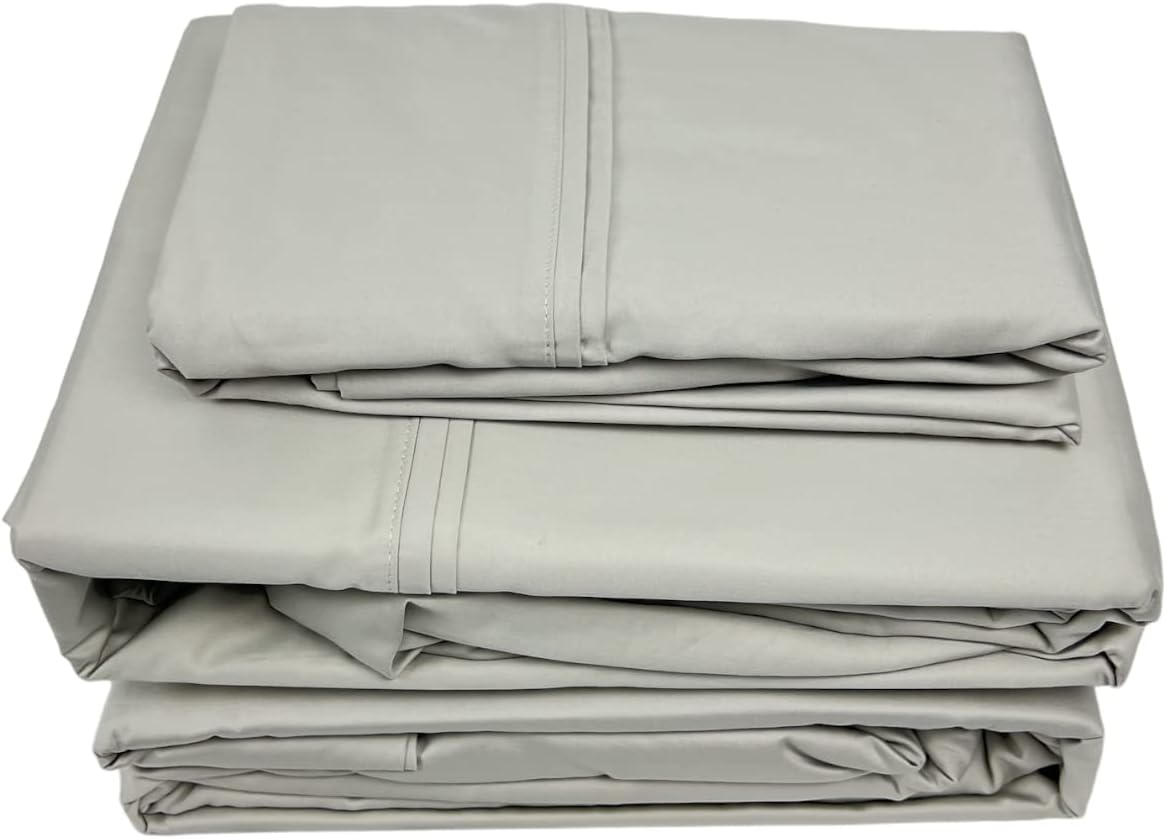 Effortless Bedding – Juego de sábanas semiajustadas patentadas, de gran tamaño, 100% algodón egipcio Giza certificado, algodón extra largo, tejido