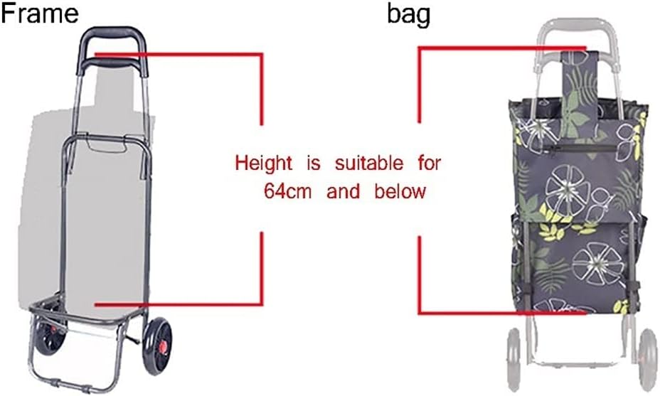 Bolsa de repuesto plegable para carrito de compras, portátil, impermeable, de tela Oxford, bolsa de repuesto reutilizable (color  C)