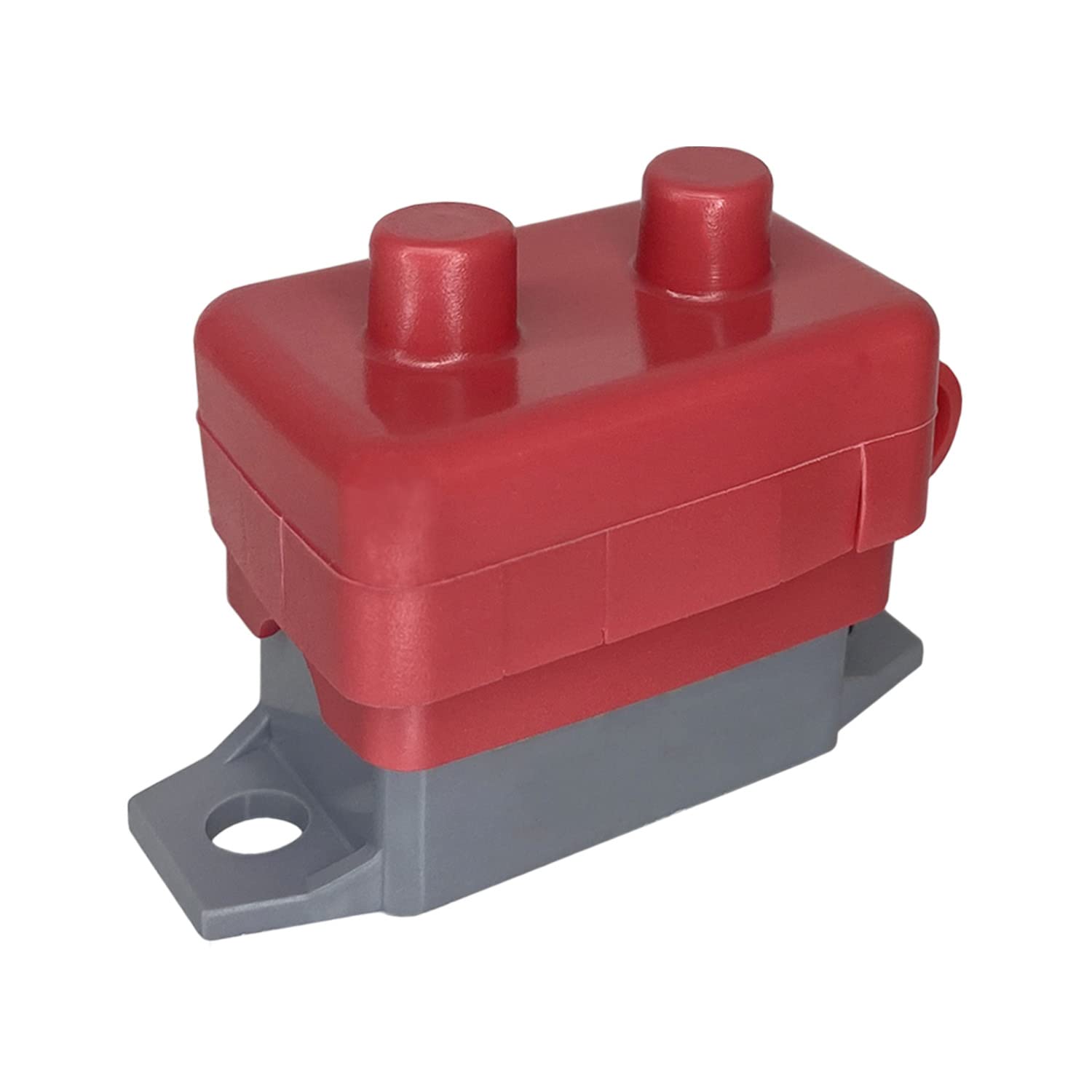 Disyuntor de reinicio automático de 12 V – 24 V de 5 amperios con perno de cubierta para automóviles, marina, remolques (5A, 2 unidades)