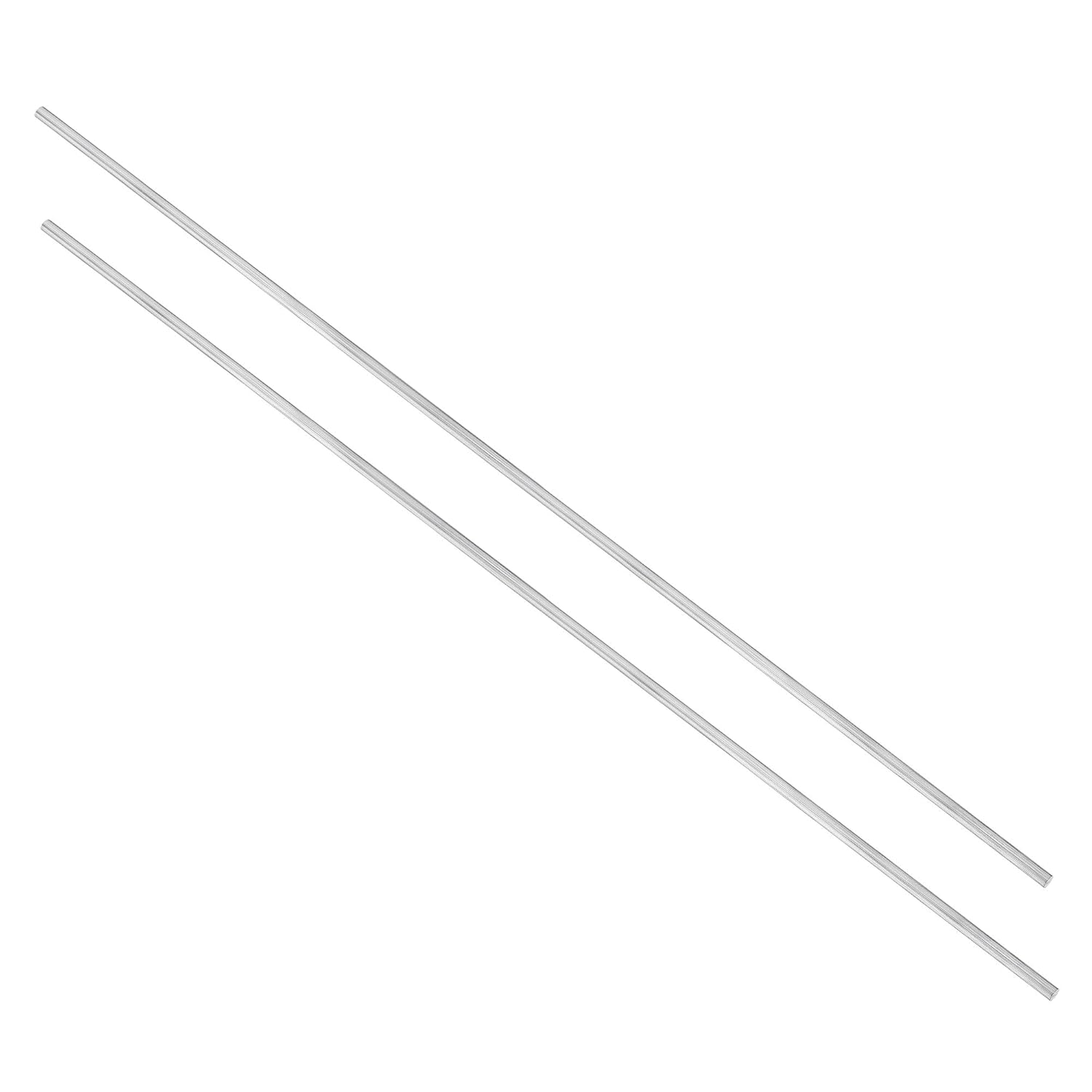 uxcell Barra de torno de varilla redonda sólida de aluminio 0.197 in x 19.685 in para herramienta de manualidades de bricolaje 2 piezas