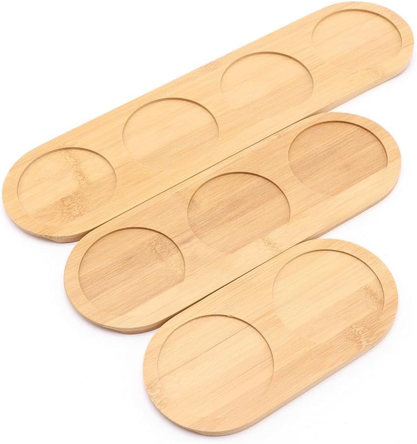 Bandeja de molino de sal y pimienta, bandeja de bambú de té, juego de 2 recipientes redondos de sal de azúcar, contenedor de molino de pimienta para