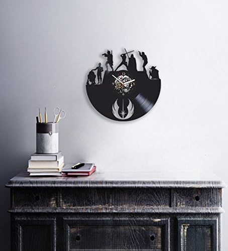 Reloj de vinilo Star Wars, Darth Vader, Yoda, Luke Skywalker, Chewbacca, decoración de pared, arte moderno, pantalla analógica, redondo de 12