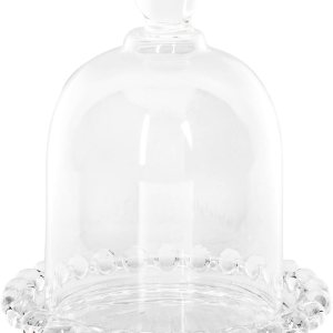 Abaodam Mini soporte transparente para pasteles con cúpula de cristal, 6 “x 6” Abaodam Mini soporte transparente para pasteles con cúpula de cristal, 6 “x 6”