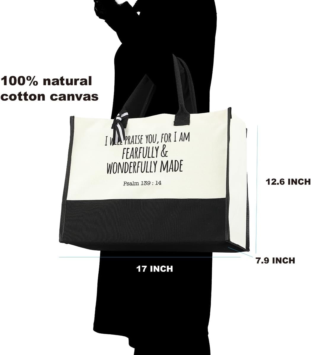 Bolsa de mano inspiradora para decoración cristiana, bolsa de Biblia, regalos religiosos espirituales para su hermana, mamá, amigos, esposa, tía,