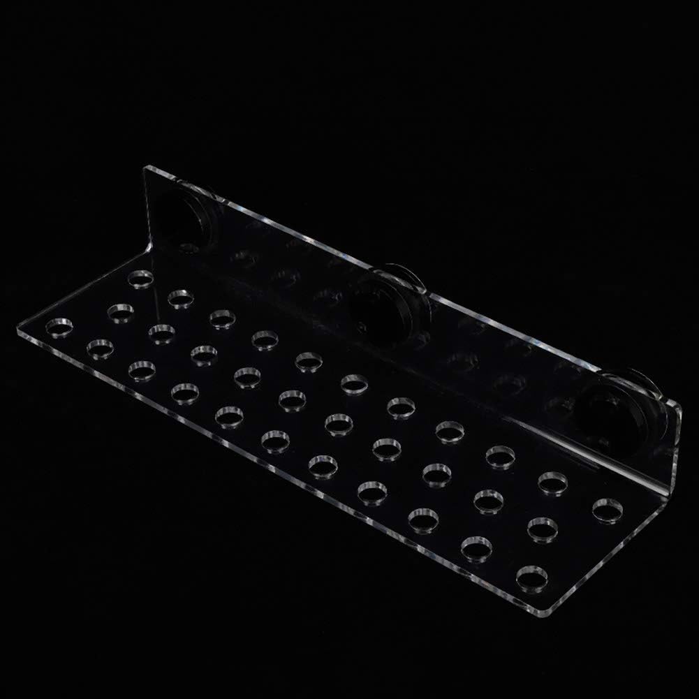 TOPINCN Coral Frag Rack Acrílico Magnético Coral Frag Soporte Soporte Coral SPS Botón Base para acuario de pecera (32 agujeros)