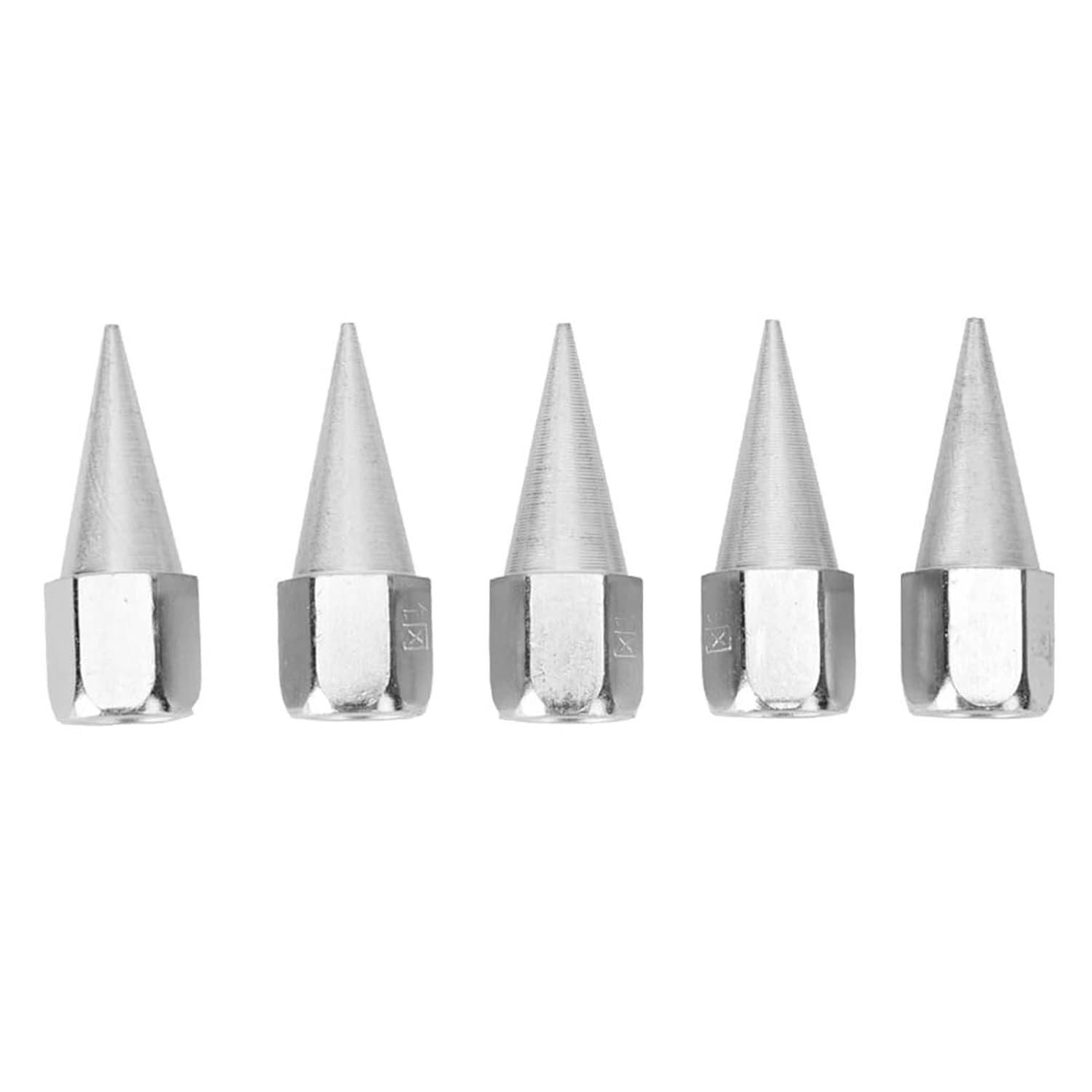 Fydun Grease Gun Nozzle Tip, 5PCS Metal Replacement Grease Tip Nozzle Fitting Nipple Grease Gun Lubrication Accessories