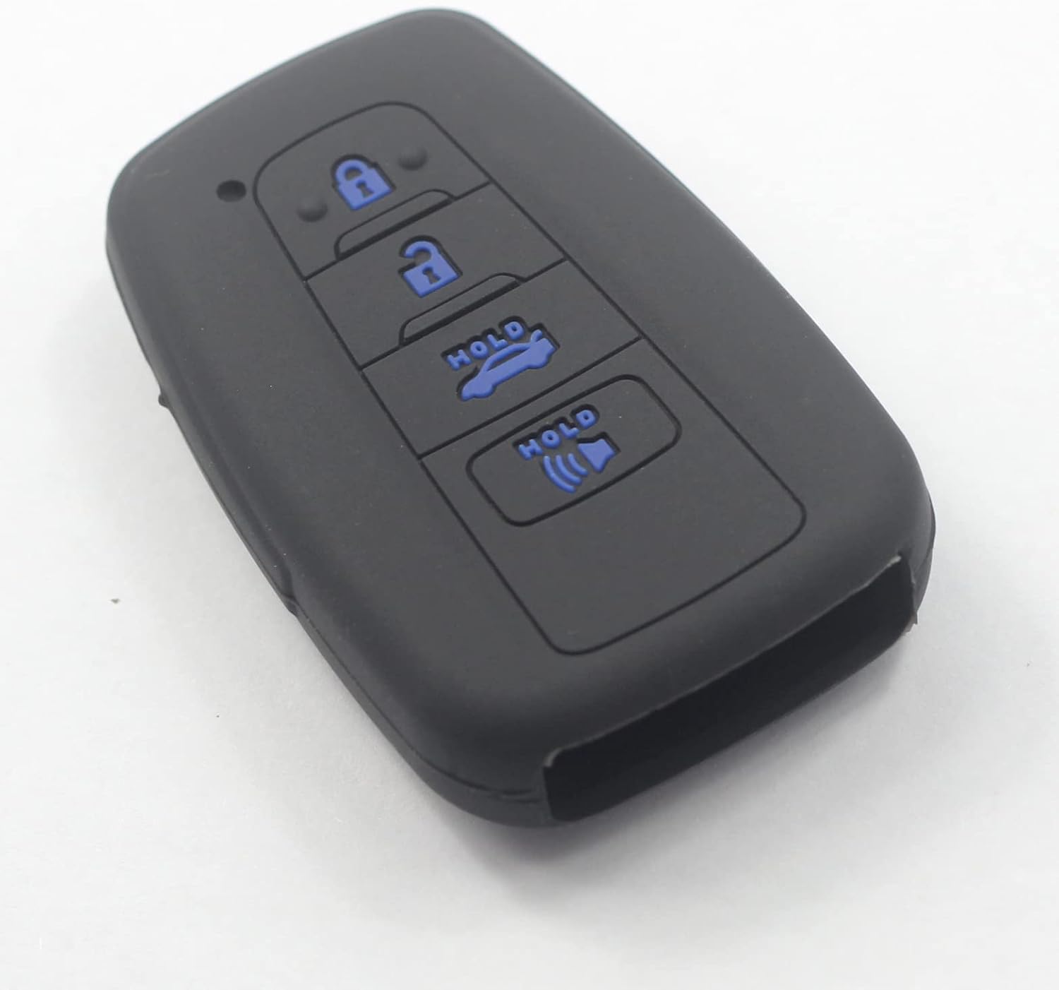 2 fundas de silicona de goma negra con 4 botones para llavero inteligente sin llave compatible con Toyota Highlander Rav4 2019 2020 2021