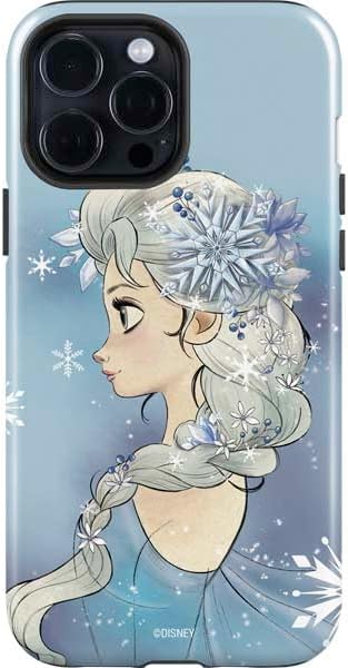 Skinit Impact – Funda compatible con iPhone 15 Pro Max, con licencia oficial de Disney Frozen Elsa Side Portrait