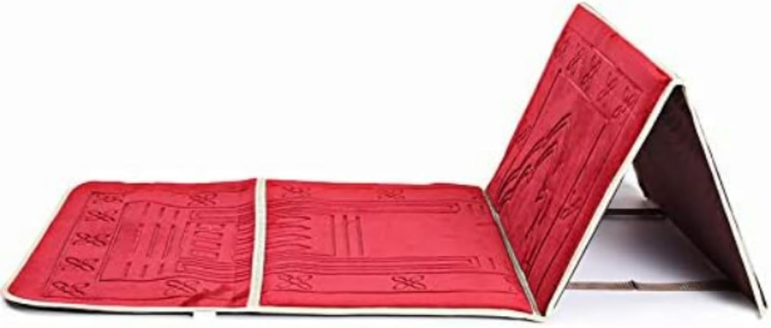 Alfombra suave roja de la oración de la ayuda de la espaldaespuma musulmana plegable de la memoria de la silla del piso y acolchado grueso del coche