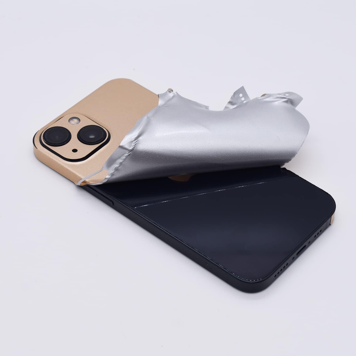 Adhesivo de color dorado champán compatible con iPhone 14 Pro Max, envoltura completa, súper fina, 2 unidades (iPhone 14 Pro Max)