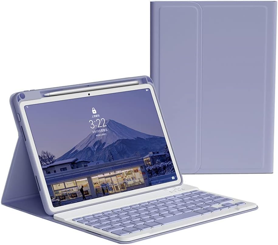 Funda de teclado para iPad de 987 generación de 10.2 pulgadas 202120202019, iPad Pro de 10.5 pulgadas con teclado a color, iPad Air de 3 generación,