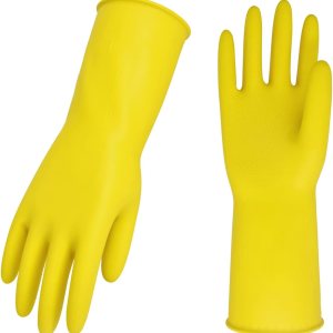 Vgo HH4601 pares de guantes reutilizables para el hogar, goma para lavavajillas, extra grueso, mangas largas, limpieza de cocinatrabajojardinería Vgo HH4601 pares de guantes reutilizables para el hogar, goma para lavavajillas, extra grueso, mangas largas, limpieza de cocinatrabajojardinería