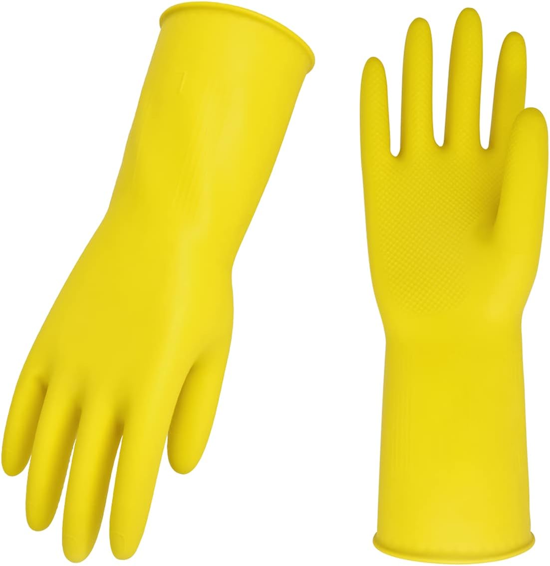 Vgo HH4601 pares de guantes reutilizables para el hogar, goma para lavavajillas, extra grueso, mangas largas, limpieza de cocinatrabajojardinería