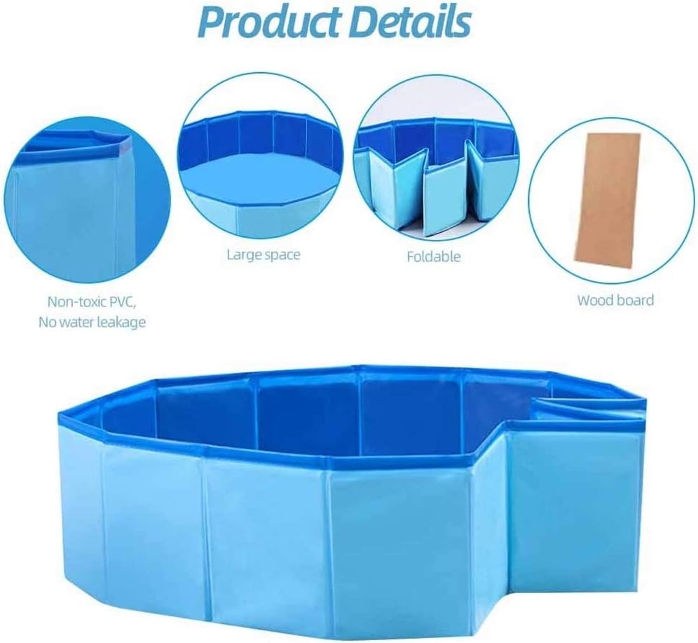 Piscina plegable plegable para baño y refrigeración, bañera duradera, lavadora de agua para hurones y animales pequeños, anillo de natación de