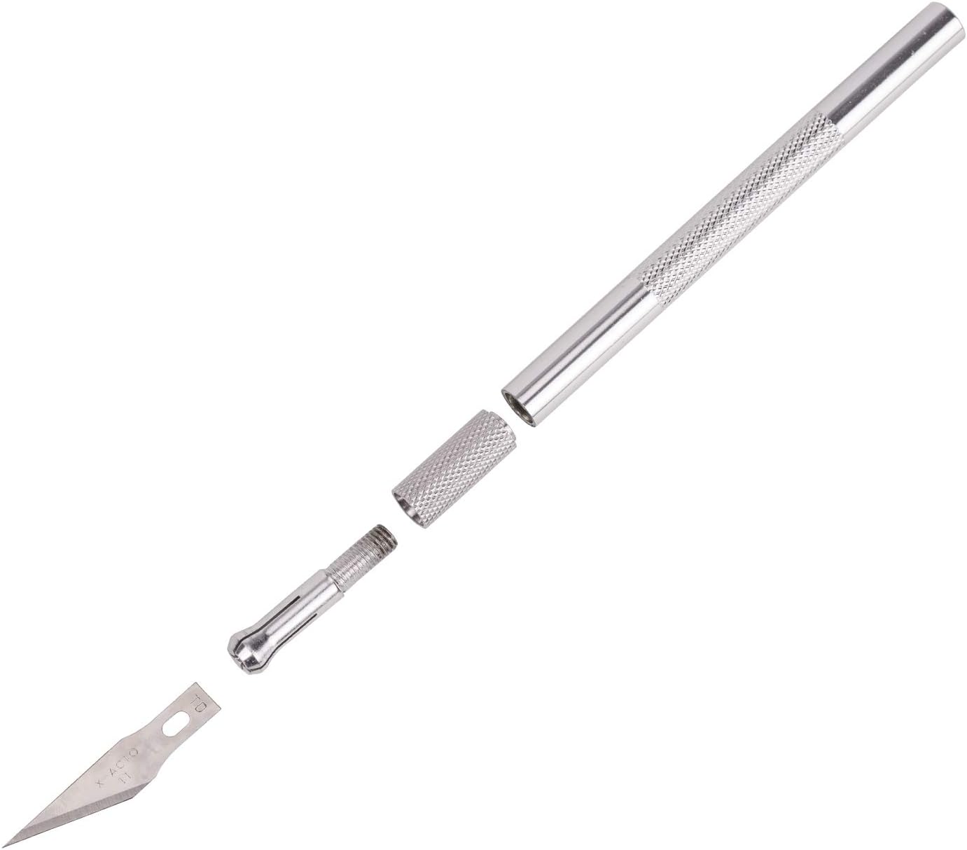 SAVITA Juego de cuchillos de metal sólido, cuchillo pequeño para tallar artesanías, herramienta de corte de trabajo de arte, incluye 2 asas y 40