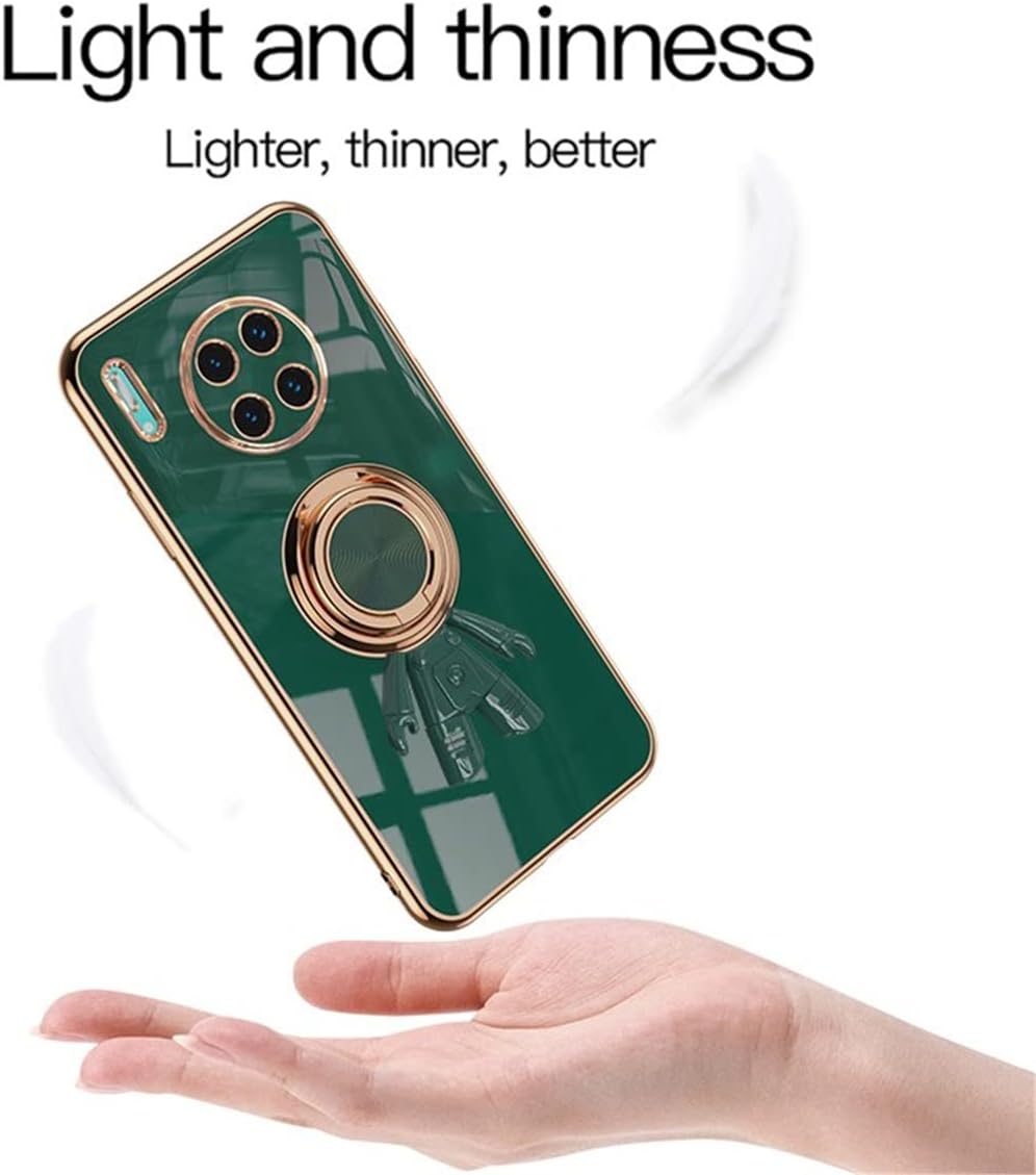 Funda brillante compatible con Huawei Mate 20 Pro, anillo magnético de silicona con soporte integrado, cubierta protectora de cuerpo completo a