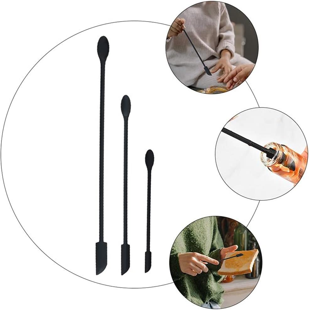 6pcs Mini Espátulas de Silicona Suave Raspadores de Alimentos Herramientas de Pastel de Maquillaje Espátula Accesorios de Cocina Cosméticos