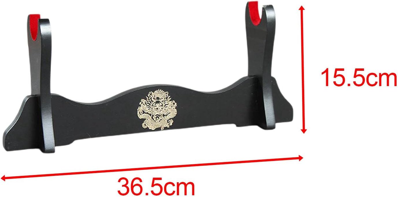 Soporte de espada de madera, soporte decorativo, soporte de exhibición horizontal, soporte de marco de madera para Tanto Wakizashi Dojo Room Home, 1