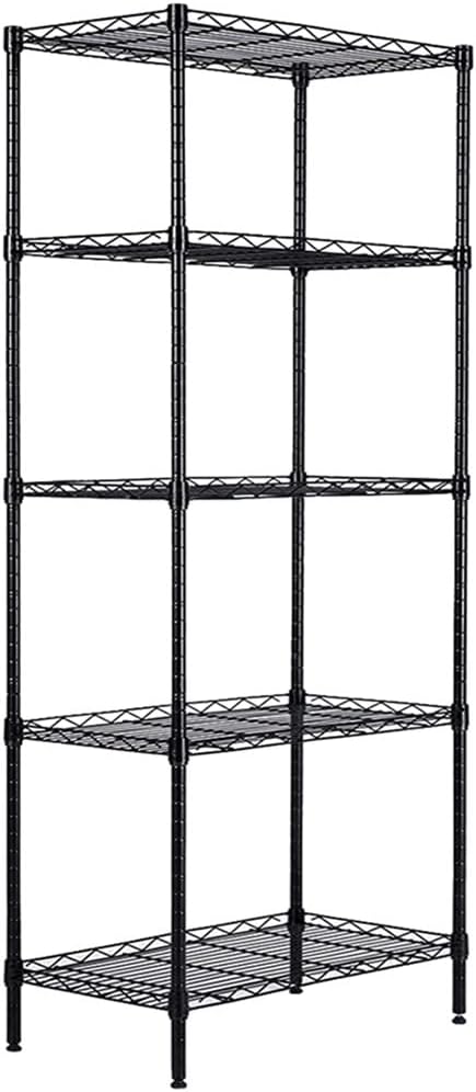 Estante de almacenamiento ajustable de 5 niveles, estante de almacenamiento de metal, estantes de almacenamiento para despensa, armario, cocina,