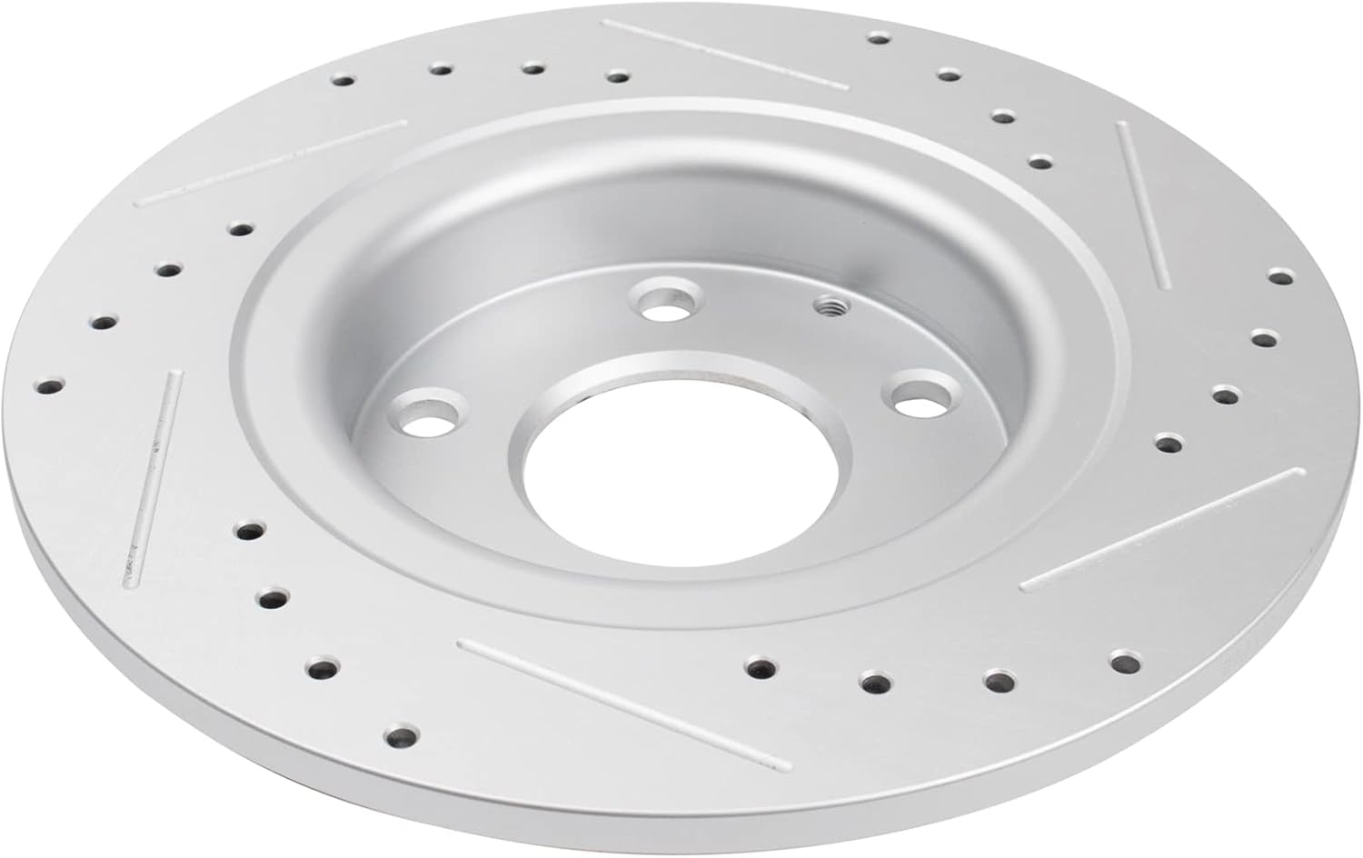TRQ Juego de 2 rotores de freno trasero ranurados perforados con revestimiento en G para Mazda 6