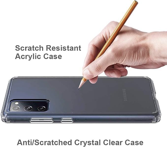 LRK Funda transparente para Samsung Galaxy S20 Plus (S20+), no se pone amarillenta protección de grado militar de 10 pies funda protectora