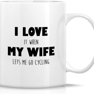 Retreez Taza divertida  Taza de café de cerámica con texto en inglés “I Love My Wife”, de 11 onzas, divertida, sarcasmo, sarcástico, motivacional, Retreez Taza divertida  Taza de café de cerámica con texto en inglés “I Love My Wife”, de 11 onzas, divertida, sarcasmo, sarcástico, motivacional,