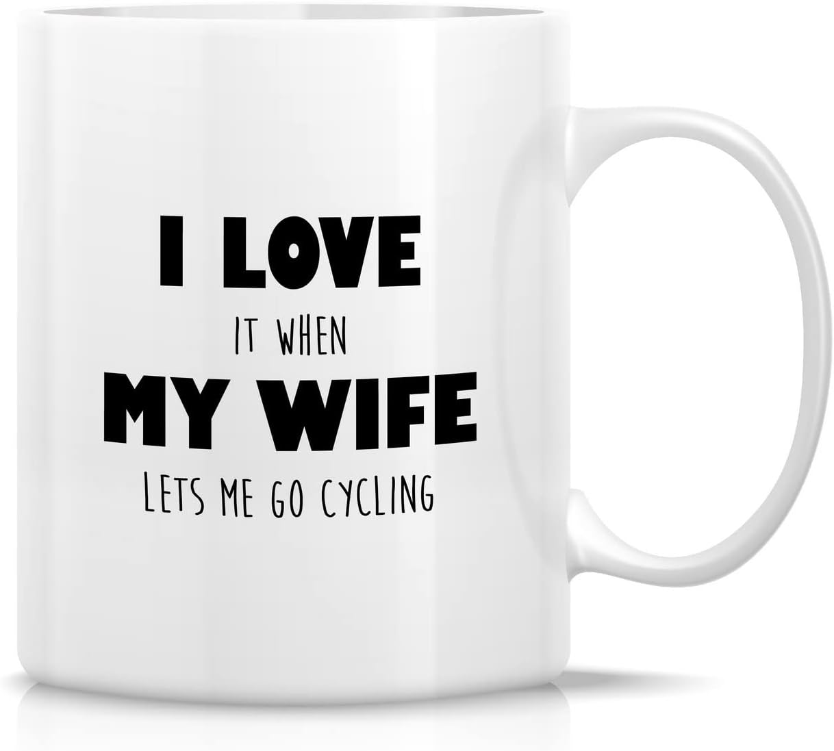 Retreez Taza divertida  Taza de café de cerámica con texto en inglés “I Love My Wife”, de 11 onzas, divertida, sarcasmo, sarcástico, motivacional,