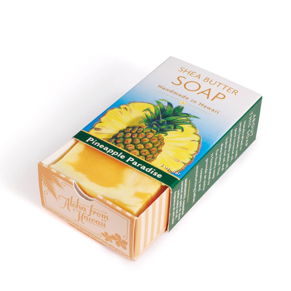 Island Soap & Candle Works Jabón de manteca de karité hecho a mano, Pineapple Paradise