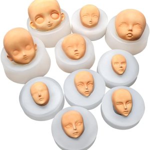 Moldes de silicona de cara humana para bricolaje, pasteles, fondant, galletas, pudín de azúcar, dulces, dulces, postre, decoración de velas, Moldes de silicona de cara humana para bricolaje, pasteles, fondant, galletas, pudín de azúcar, dulces, dulces, postre, decoración de velas,