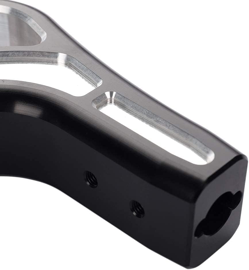 Pomo de palanca de cambios estilo agarre negro, palanca de cambios de aluminio Billet