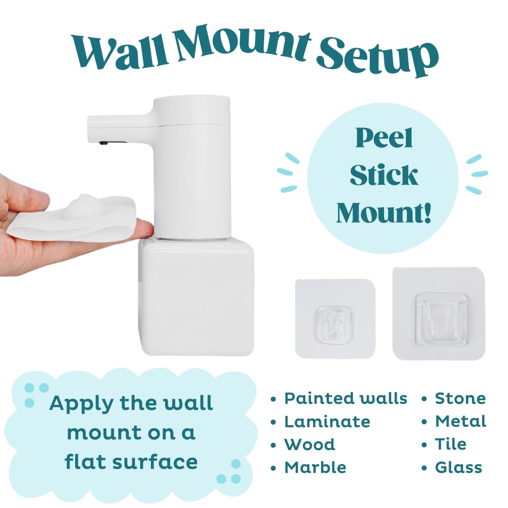 Dispensador de espuma de papel higiénico, sin contacto, impermeable, recargable, 100% desechable, ingredientes naturales, alternativa ecológica para