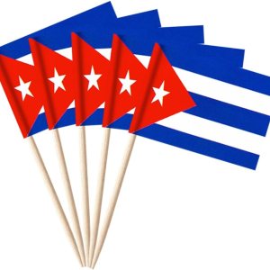 100 banderas cubanas con palillos de dientes, mini adornos para cupcakes de Cuba pequeños, banderas, banderines para fiesta de campo, cóctel, 100 banderas cubanas con palillos de dientes, mini adornos para cupcakes de Cuba pequeños, banderas, banderines para fiesta de campo, cóctel,