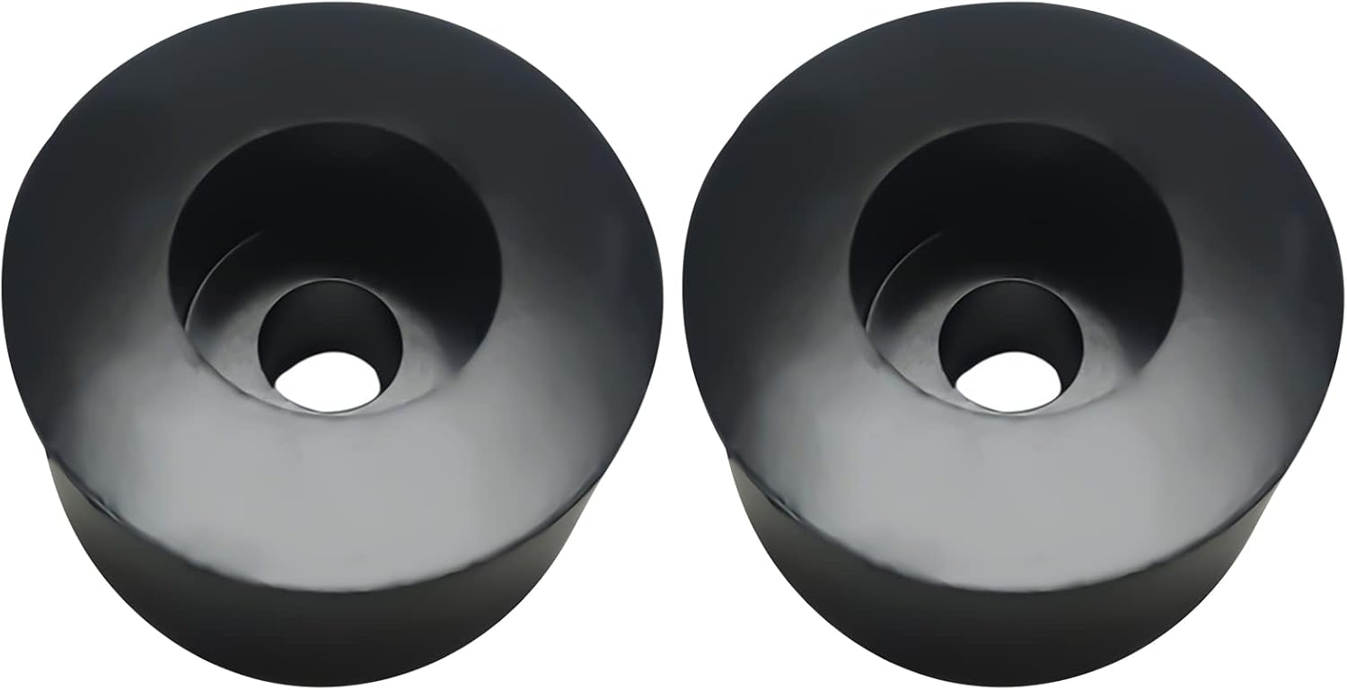 Parachoques de puerta de rampa de remolque de 1.98 pulgadas, topes redondos de goma, almohadillas negras para muebles, parachoques de goma negra de