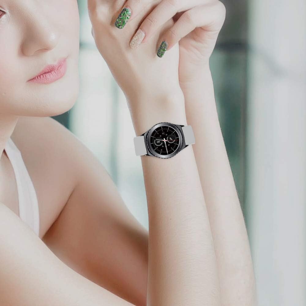 Correas de reloj de silicona suave de 0.866 pulgadas compatibles con Samsung Galaxy Watch 1.811 inSamsung Galaxy Watch 654 3 1.772 inGear S3