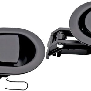 Homoyoyo 2 juegos de sillas negras negras de metal para sofá de repuesto, piezas reclinables, manija de liberación reclinable, mango de liberación Homoyoyo 2 juegos de sillas negras negras de metal para sofá de repuesto, piezas reclinables, manija de liberación reclinable, mango de liberación