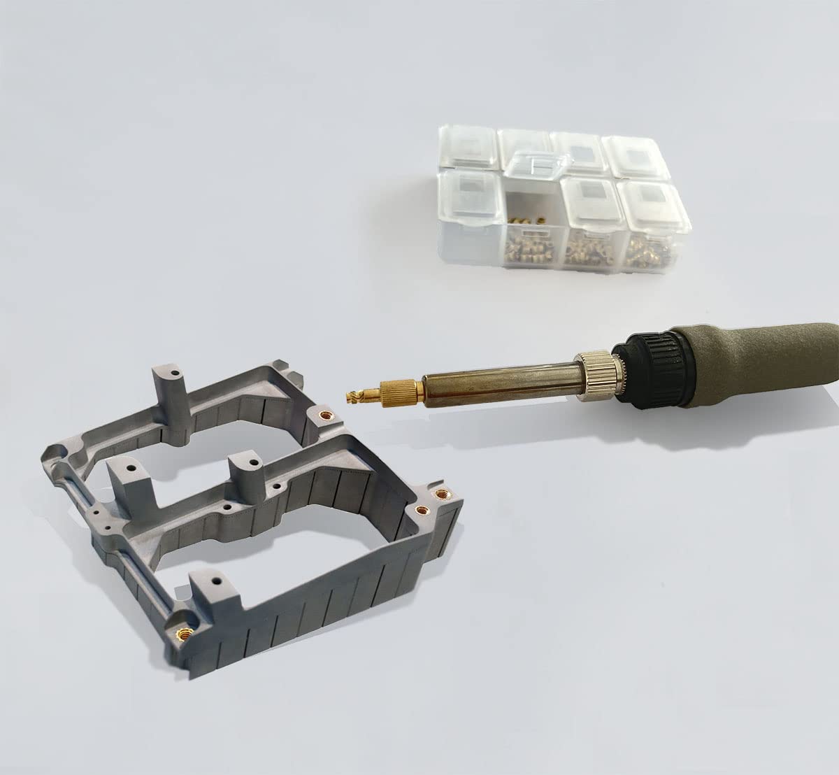 M2 M2.5 M3 Juego de calor Insertos para tuercas de inserción de latón roscado de plástico para impresión 3D 170pcs