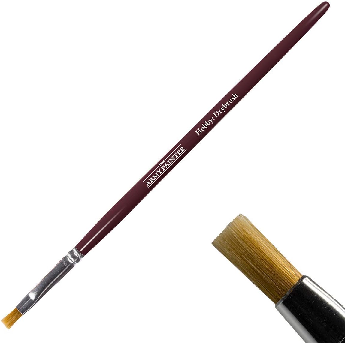 The Army Painter Brush Drybrush – Juego de pinceles de pintura modelo miniatura Hobby con pelo de nailon sintético, pinceles de modelo y pinceles de