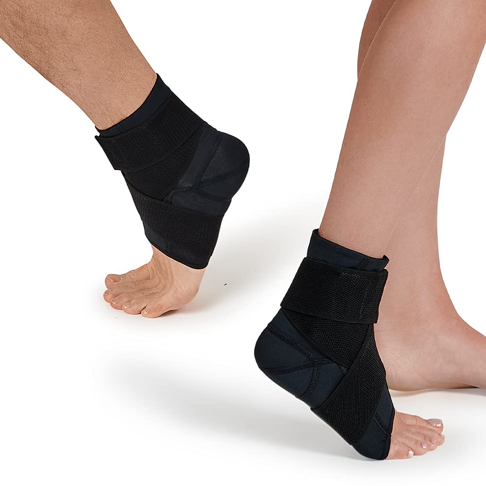 Tommie Copper Tobillera de compresión ajustable de grado profesional, unisex, para hombres y mujeres, transpirable, manga de soporte de recuperación