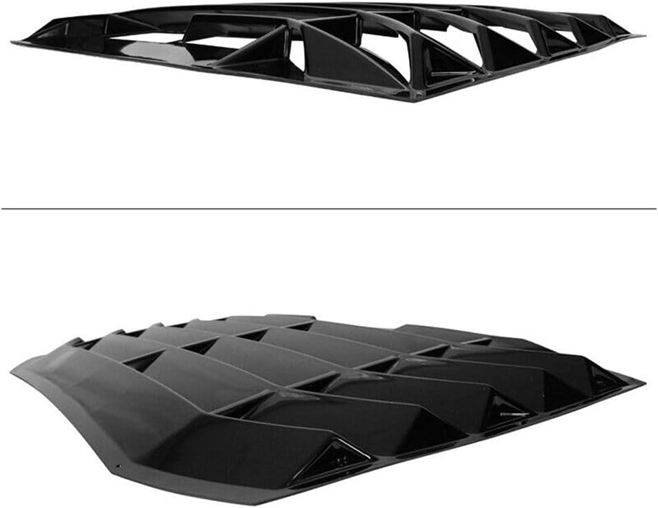 ZR FRS – Cubierta de rejilla para ventana trasera, color negro, ABS, plástico, acrilonitrilo butadieno estireno
