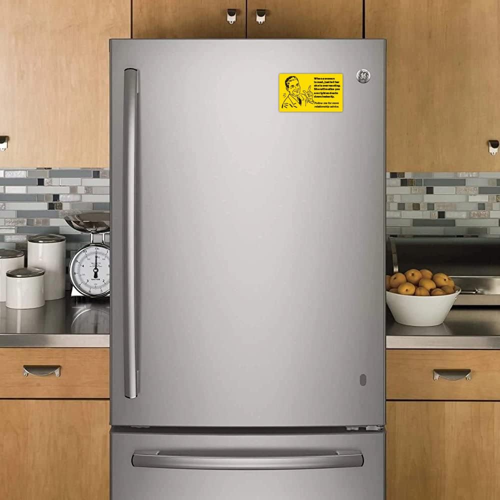 Divertido imán para refrigerador, When Woman Mad Tell Her She Overreacting, imán para nevera de 5 x 3 pulgadas